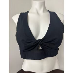Fabletics Sports Bra w/Twist Front Black 2X NWOT
